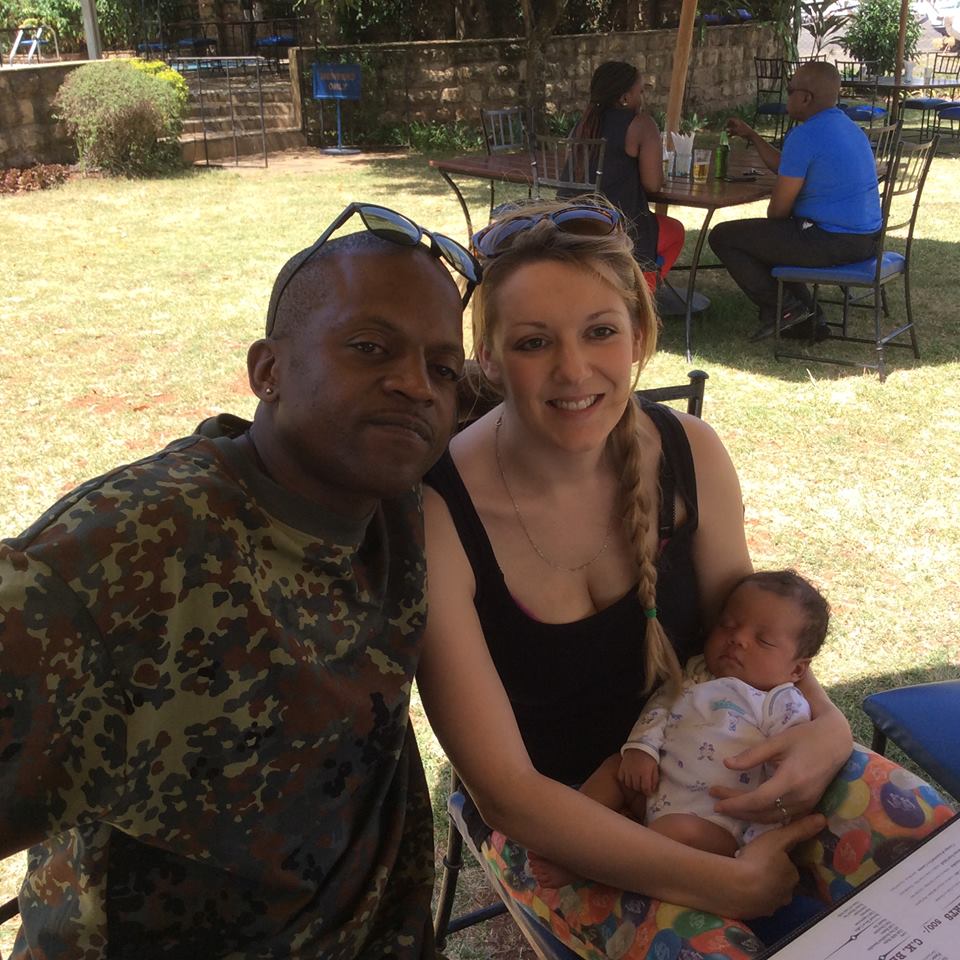 Abbas Kubaff Together with Anna English With Their Child