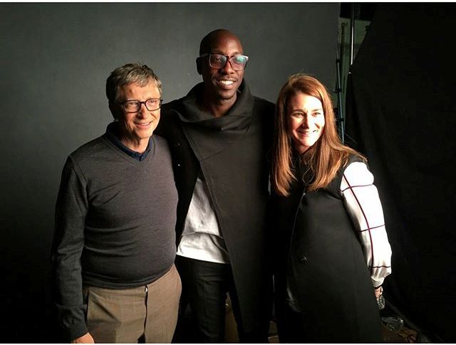 Bienaime with Bill Gates and Melinda Gates