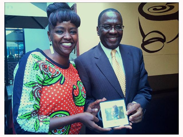 Muthoni the Drummer Queen with Chief Justice Willy Mutunga