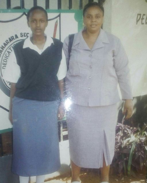 Femione with her mother at Gakarara