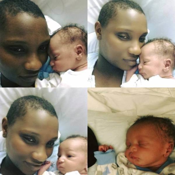 Barbara Chepkoech Adams aka Waridi with her adorable twins