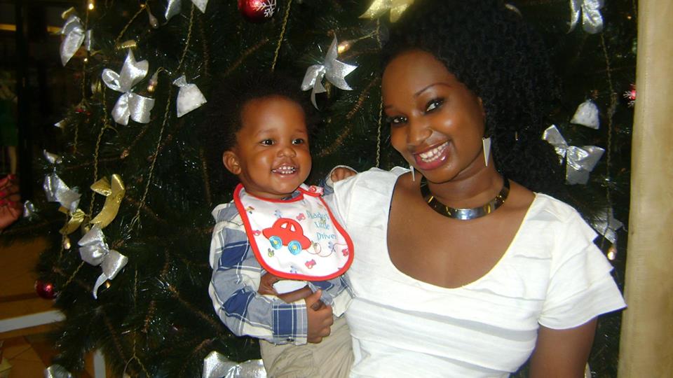 Talia Oyando with her son