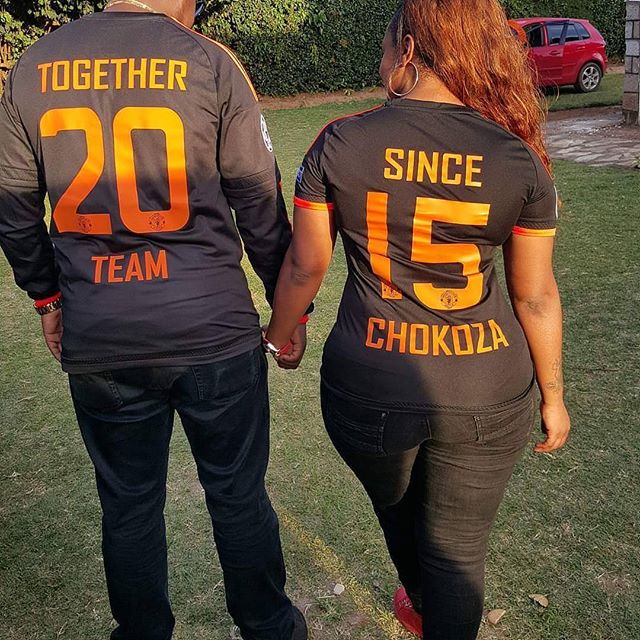 Kevooh and Marya wearing matching jerseys | Instagram