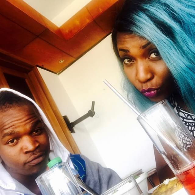 Timmy TDat with Dela while they were in Uganda | Instagram
