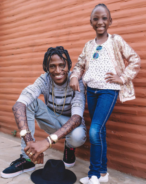 Octopizzo with his daughter Tracy