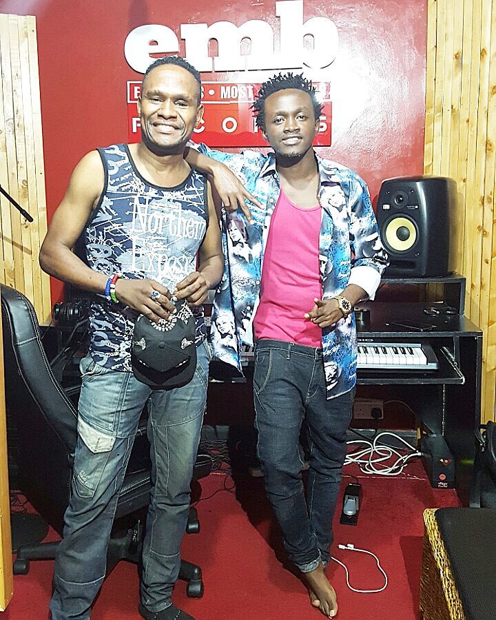Bahati and Mr. Nice in EMB Record studio