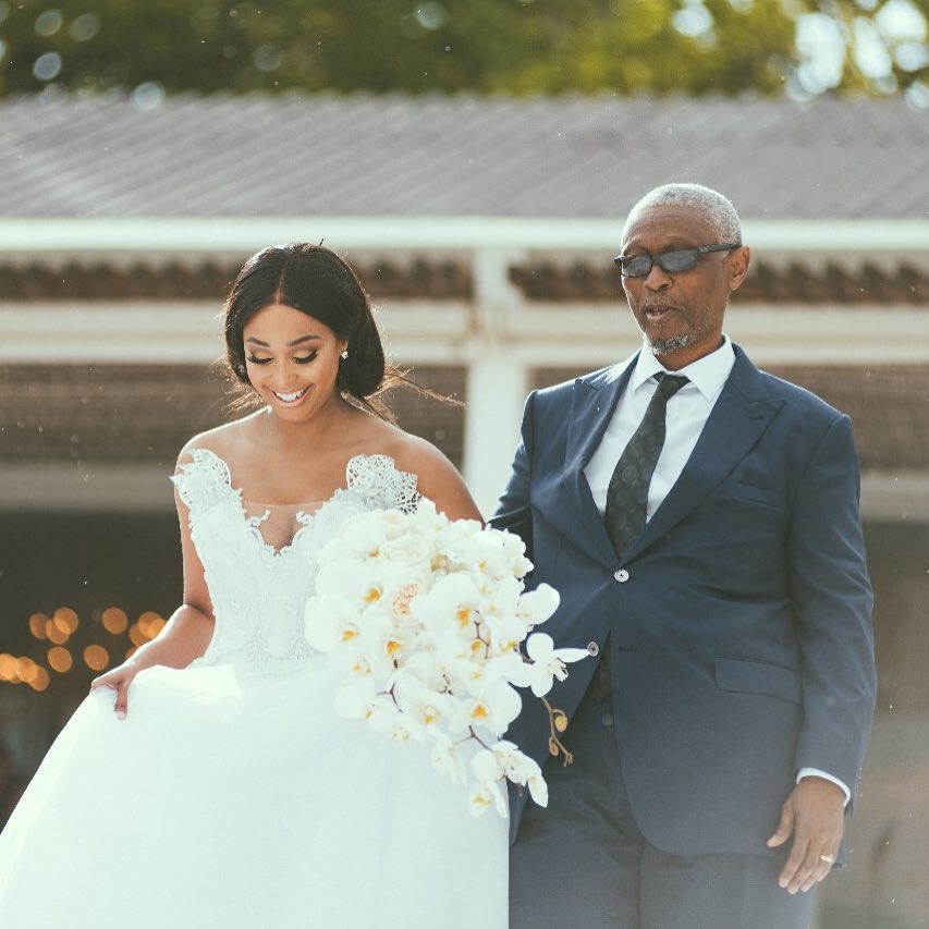 Minnie Dlamini with her father, Jabulani Dlamini. photo credit: Instagram/minniedlamini
