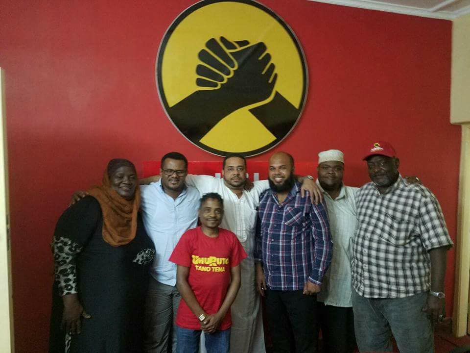 Hassan Omar (second on left) when he joined Jubilee