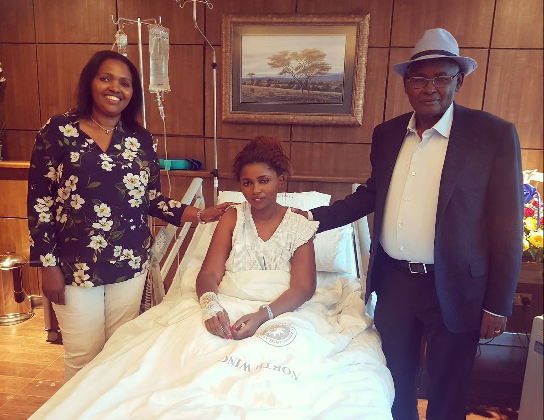 Anerlisa Muigai in hospital