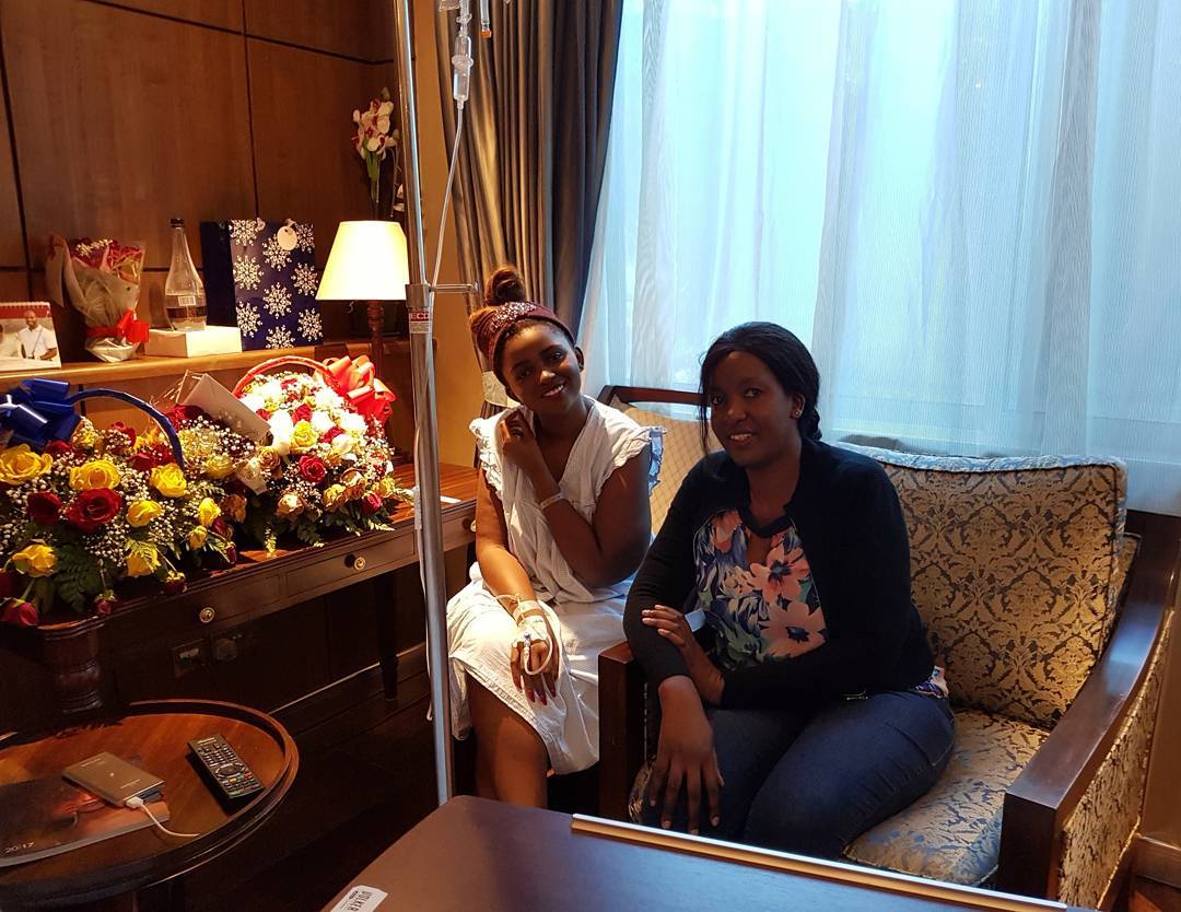 Anerlisa Muigai in hospital