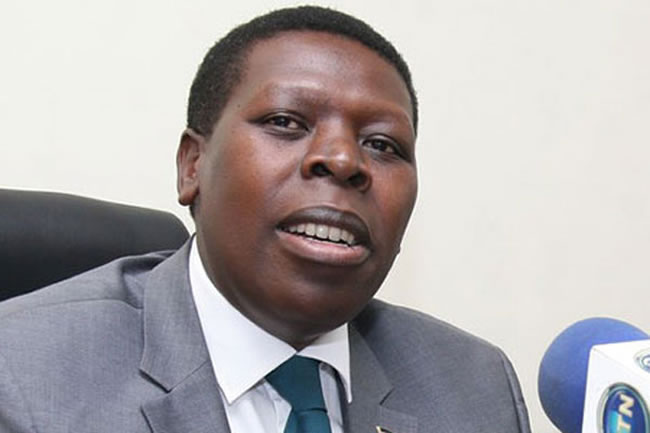Eugine Wamalwa speaking to the media