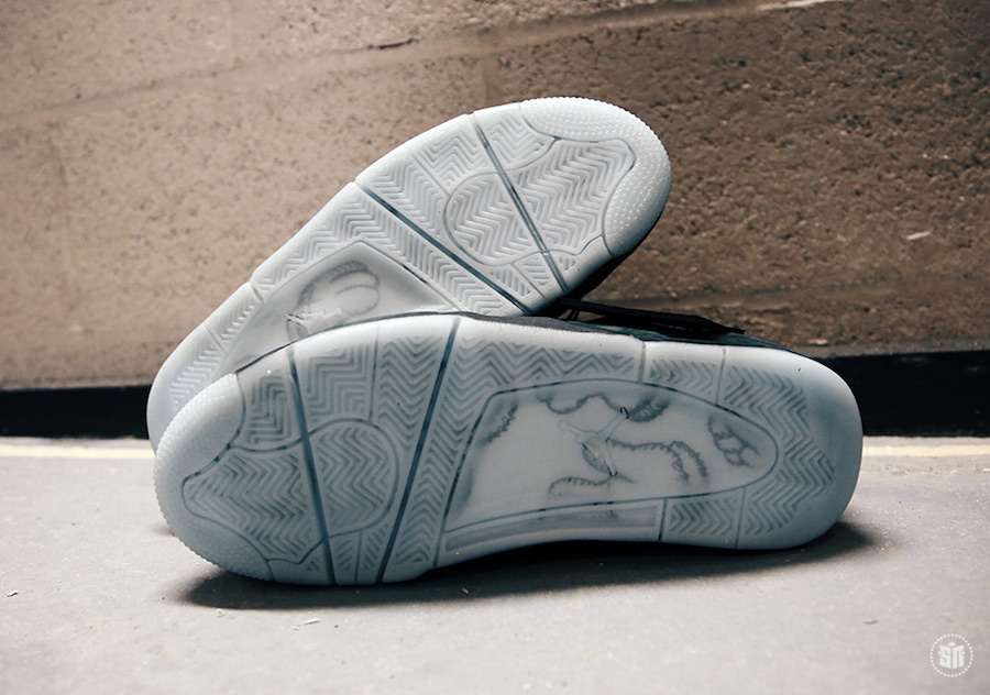 KAWS x Air Jordan 4 Black sneakers. photo credit: Sneaker News