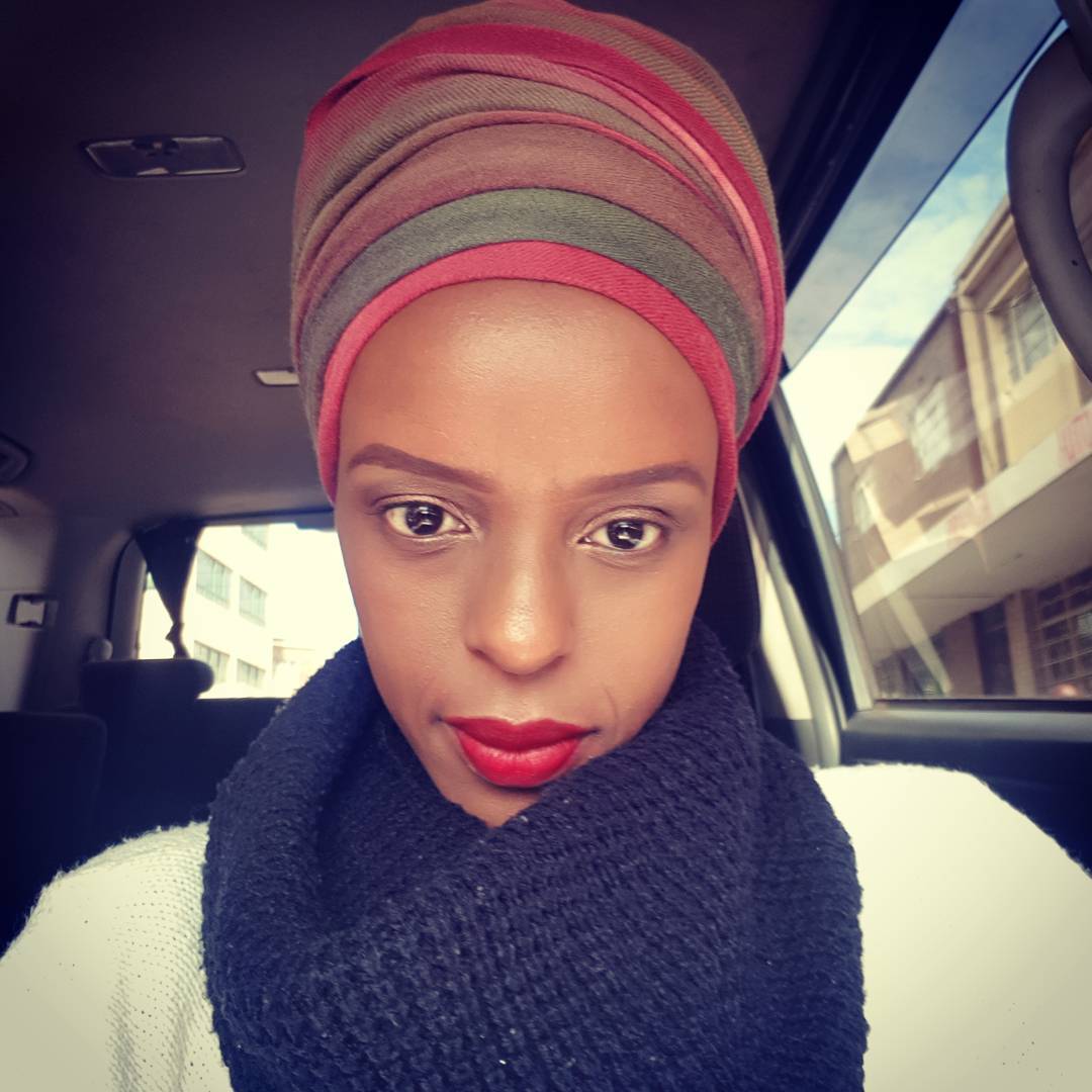 Njambi Koikai selfie in car