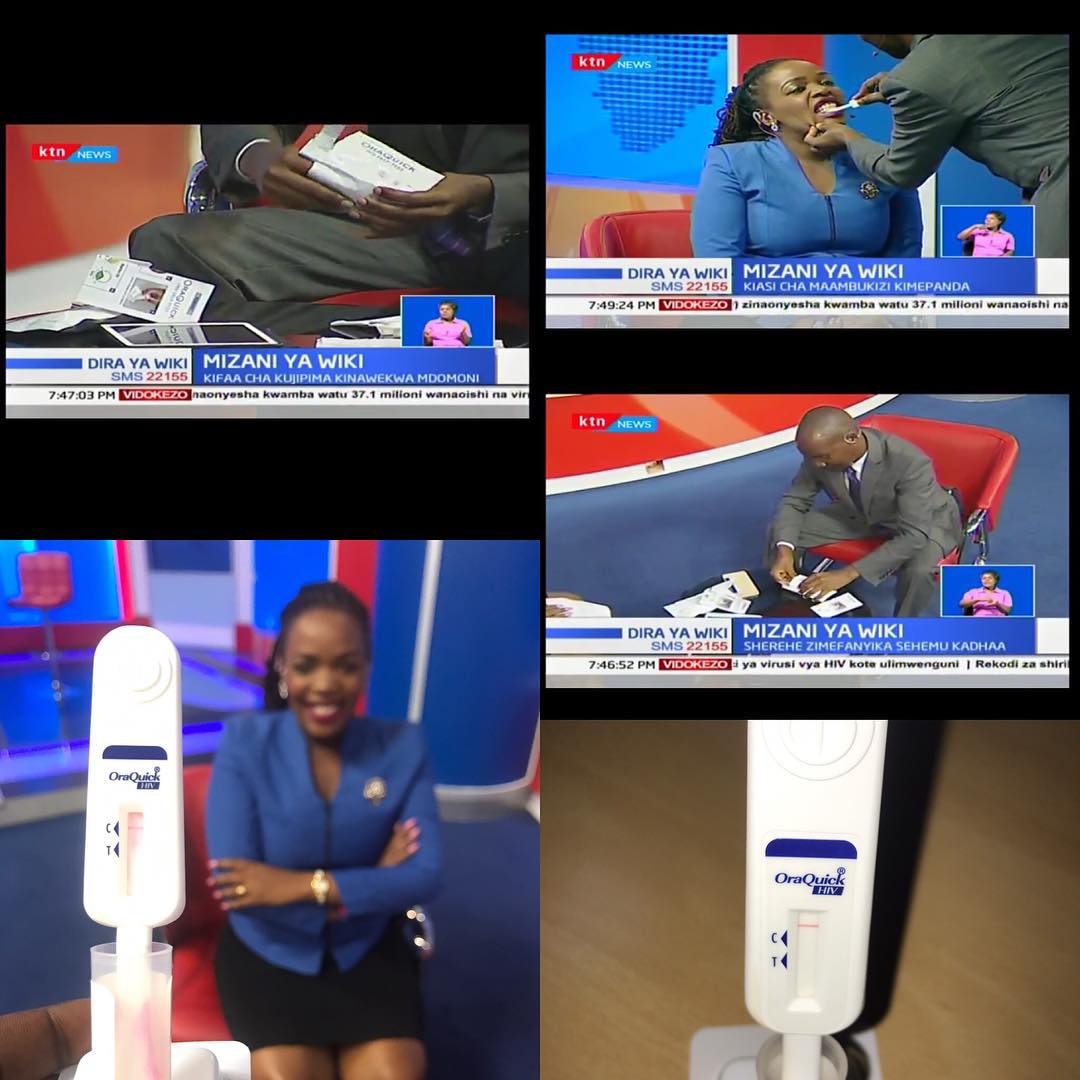 KTN anchor Zubeidah Koome publicly takes HIV test.