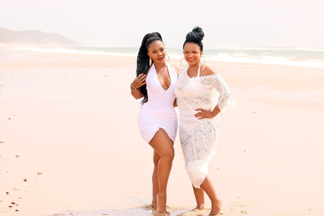 Boity Thulo with her mother enjoying a vacay. photo credit: Instagram/boity