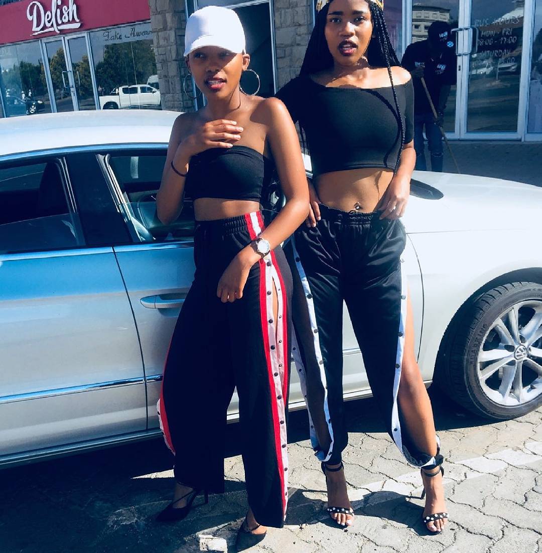 Kat Dlamini and Refilwe both wearing the tearaway pants. photo credit: courtesy