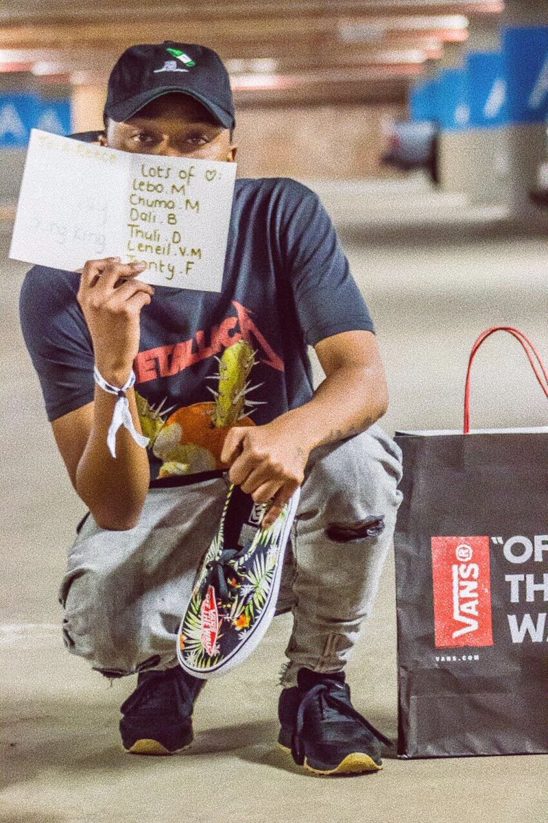 A-Reece showing off Vans kicks he got way back in April 2017. photo credit: Twitter