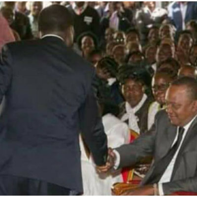 Khaligraph Jones working on a song with Tunji