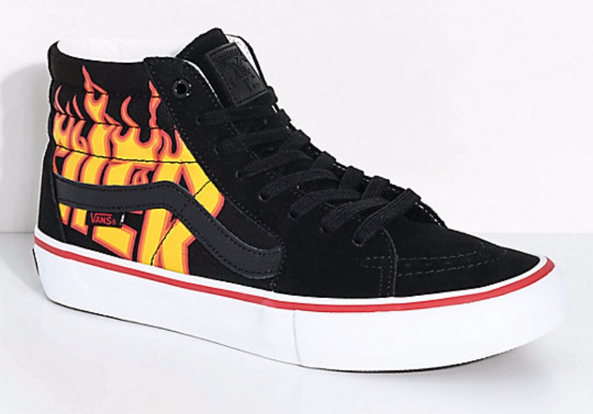Vans x Thrasher Sk8-Hi Pro Skate Shoes are the sneakers are the kicks عشب اخضر