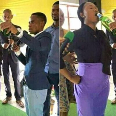 Jhybo shows his cassava to the world