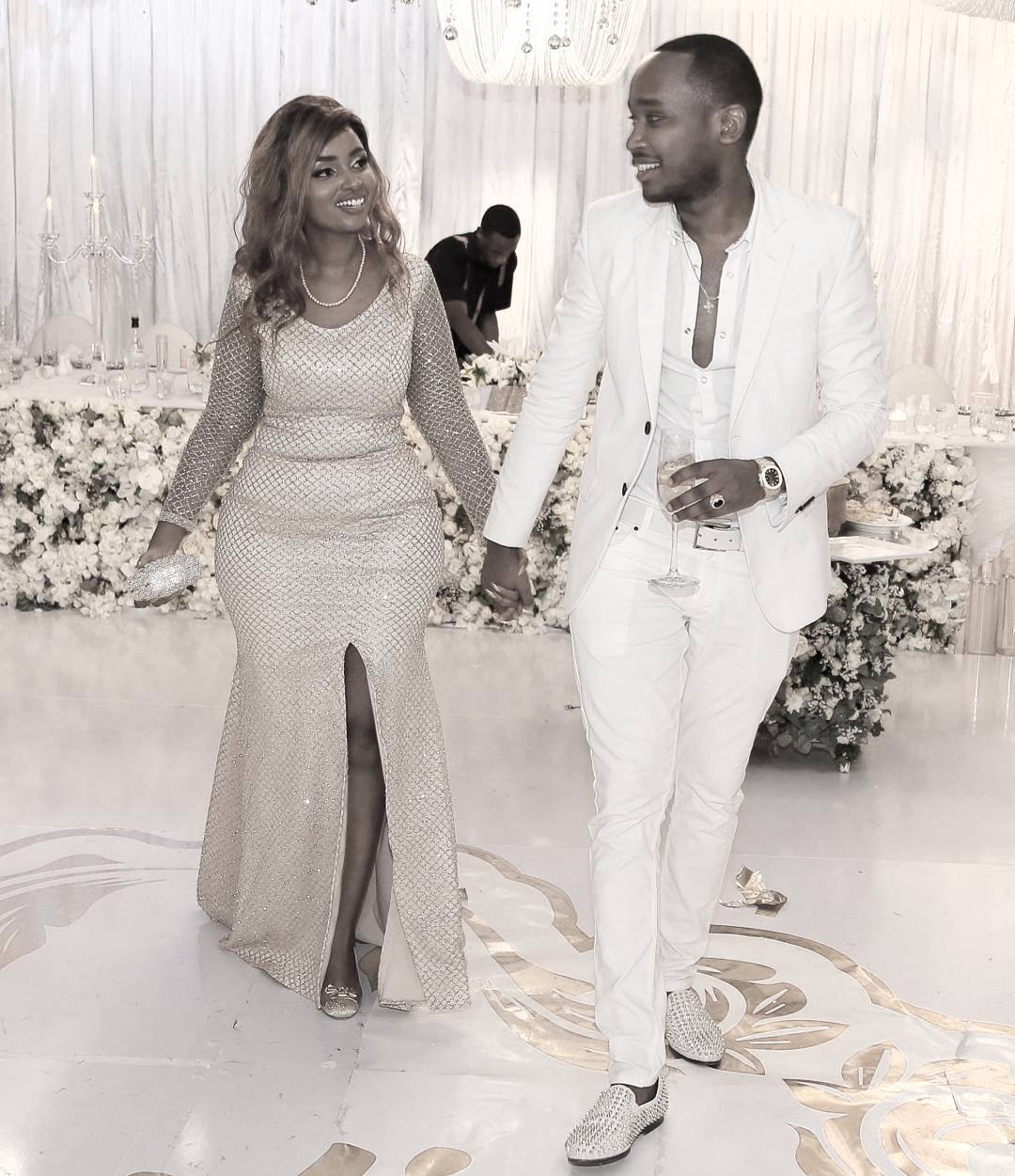 Anerlisa Muigai with her boyfriend