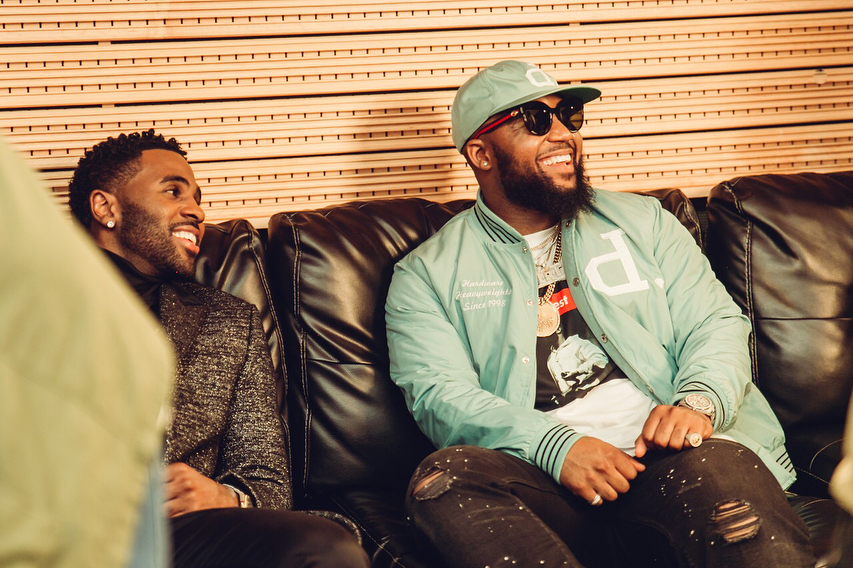 Cassper Nyovest and Jason Derulo in studio. photo credit: Instagram/casspernyovest