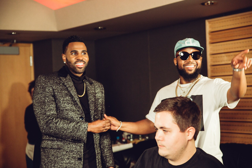Cassper Nyovest and Jason Derulo in studio. photo credit: Instagram/casspernyovest