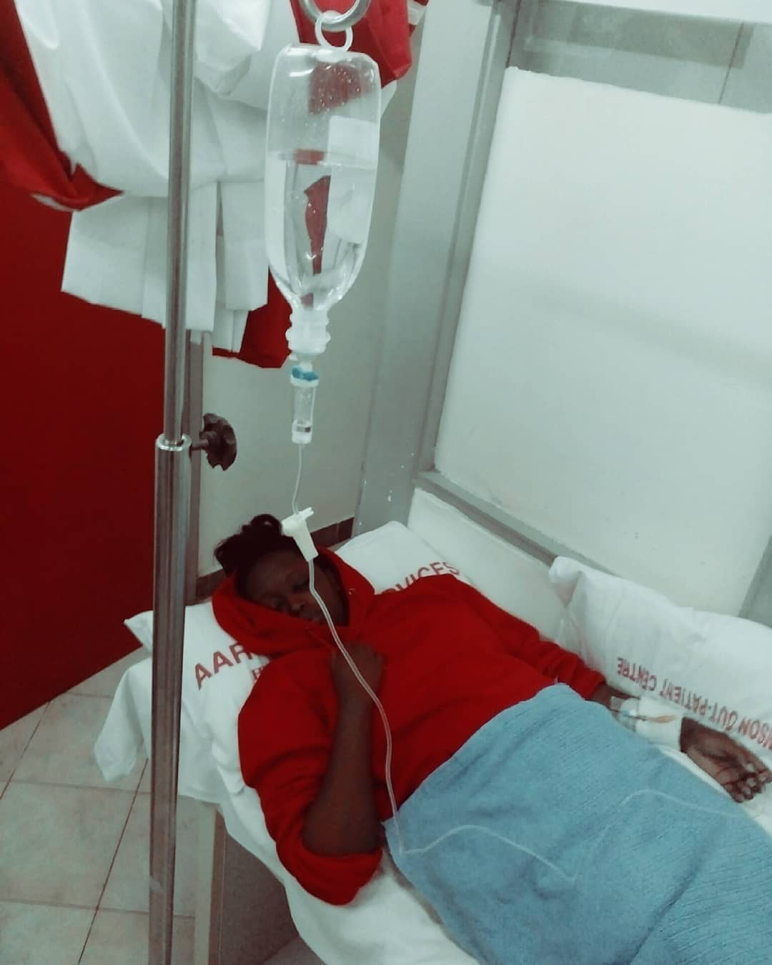 Angel Malaika admitted in hospital. photo credit: angel__malaika