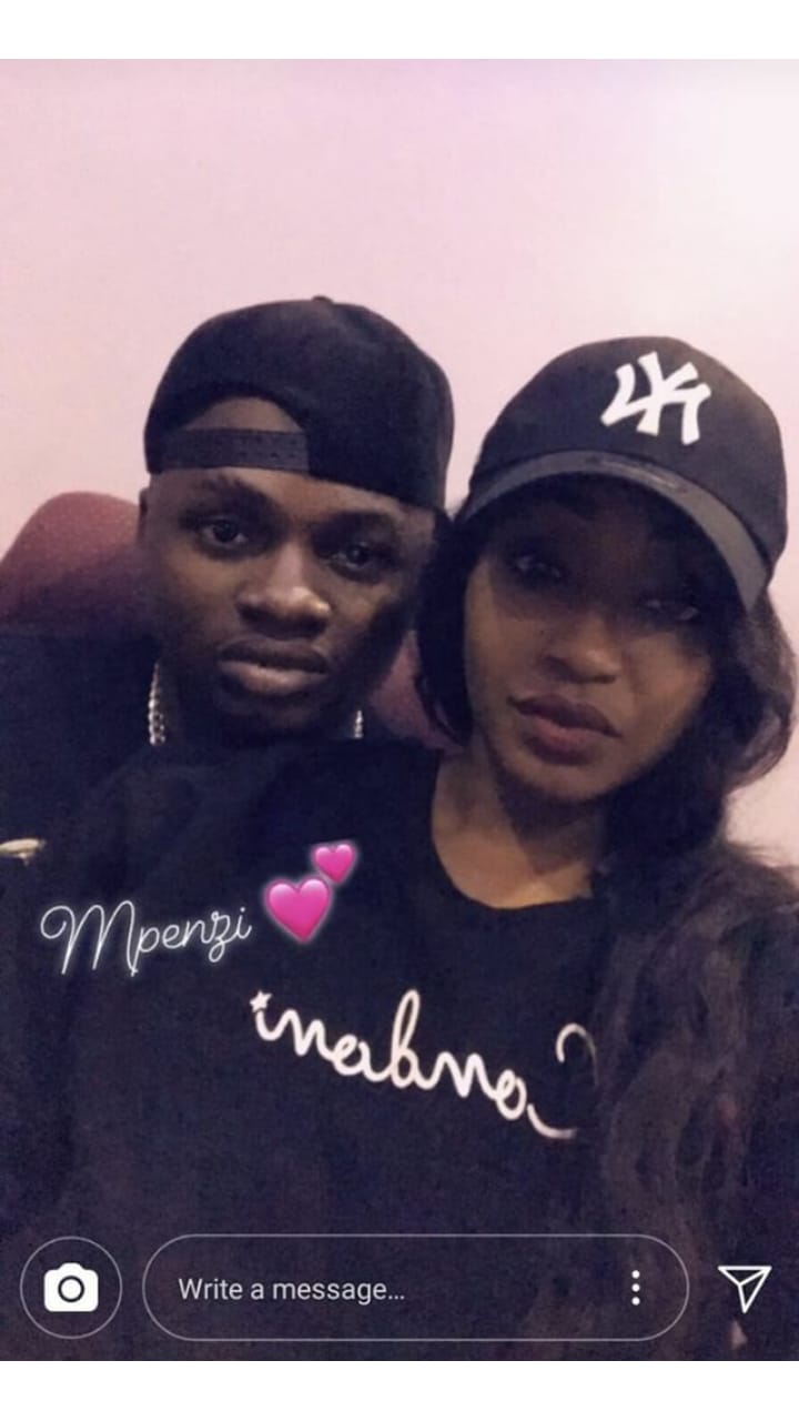Khaligraph Jones and unidentified woman. photo credit: Instagram