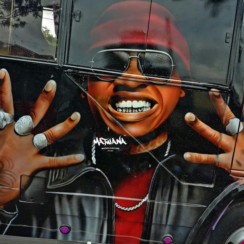 Khaligraph Jones graffiti on a Matatu. photo credit: Instagram/khaligraph_jones