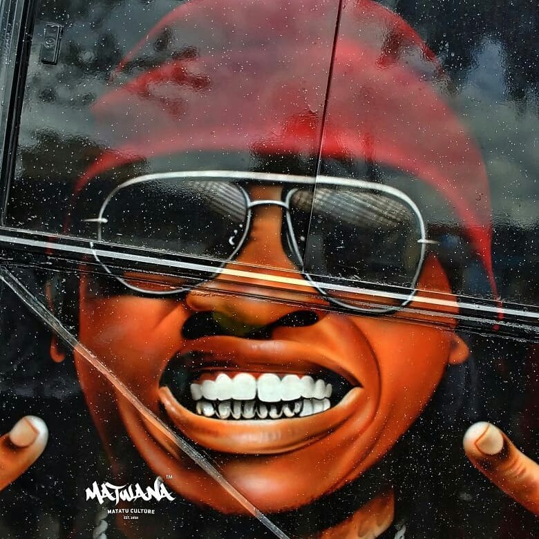 Khaligraph Jones graffiti on a Matatu. photo credit: Instagram/khaligraph_jones
