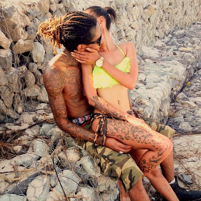 Notiflow with her new flame, OG Kelly in Mombasa. photo credit: Instagram/notiflow