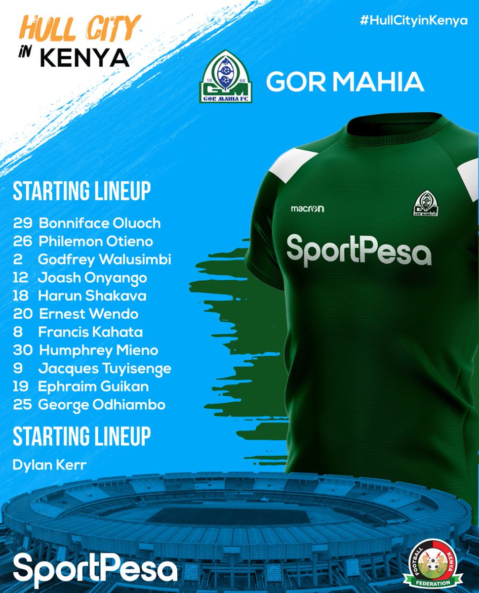 Gor Mahia starting lineup. photo credit: Twitter