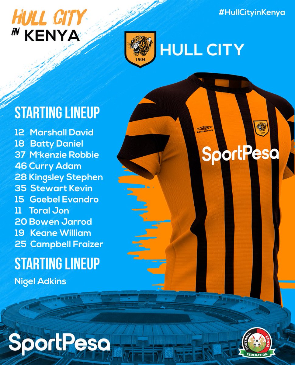 Hull City starting lineup. photo credit: Twitter