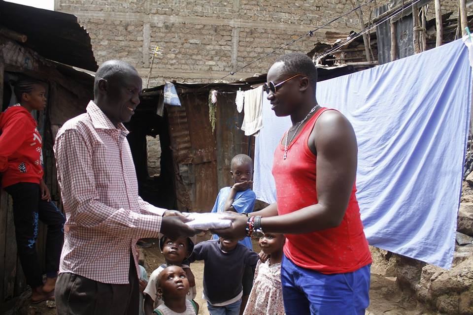 Moseh Drummist with his father
