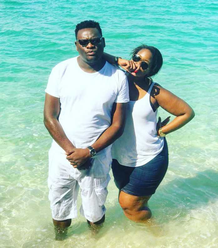 Kamene Goro with Calvo Mistari on a vacay in Mombasa. photo credit: courtesy