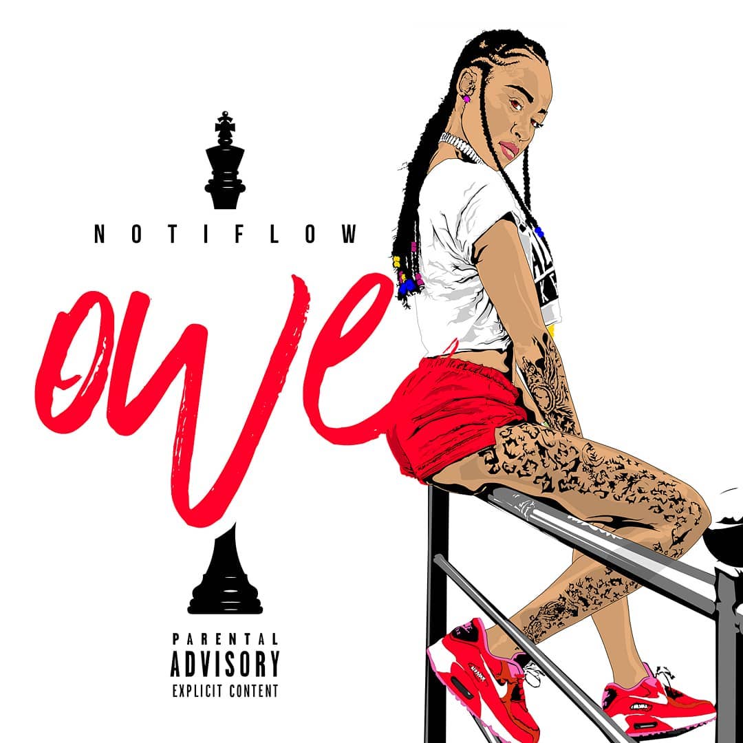 Notiflow's 'OWE' EP cover art as designed by flymedia254. photo credit: Instagram/notiflow
