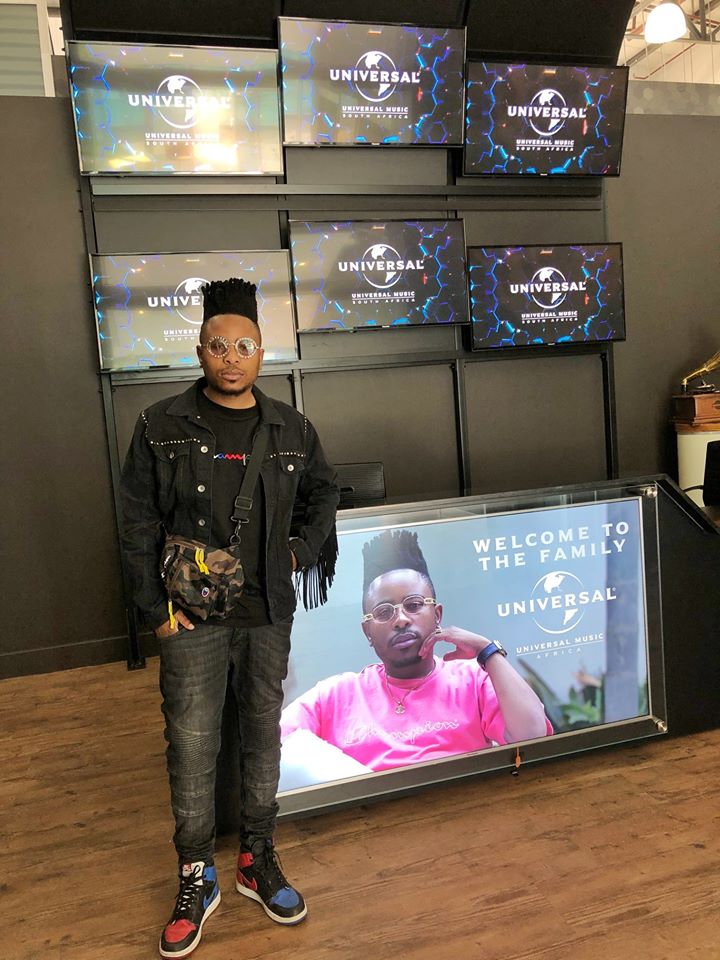 L-Tido at the Universal Music Group offices in Johannesburg. photo credit: Facebook/Universal Music South Africa