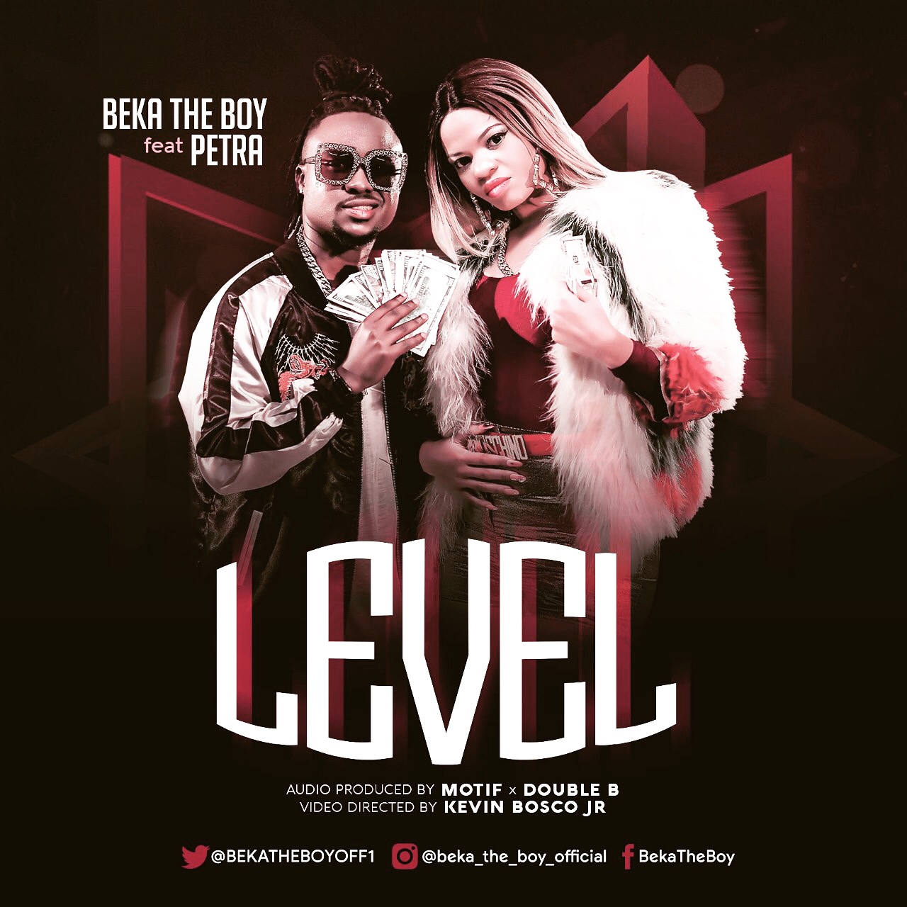 Beka The Boy's cover art for his latest record 'Level' featuring Petra