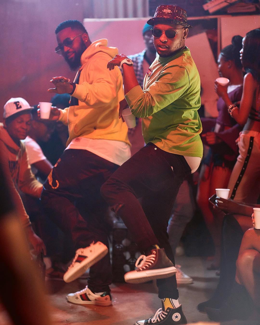 K.O dancing with Cassper Nyovest on 'Waya Waya' music video. photo credit: Instagram/mrcashtime