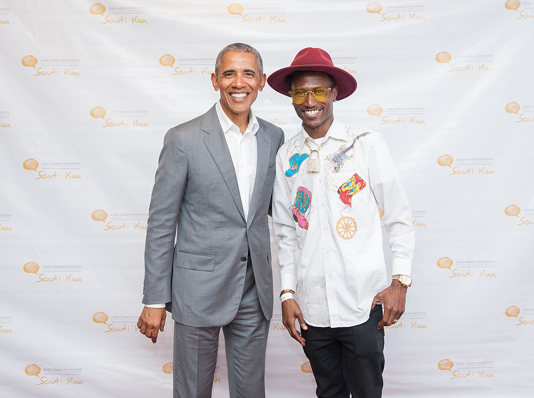 Octopizzo with 44th USA President. Barack Obama. photo credit: Instagram/octopizzo