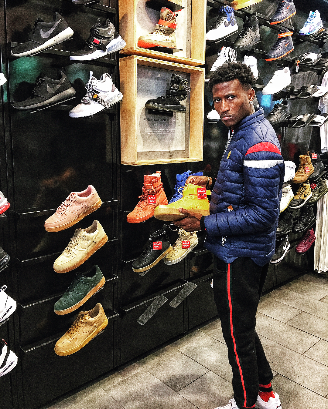 Octopizzo sneaker shopping in New York. photo credit: Instagram/octopizzo