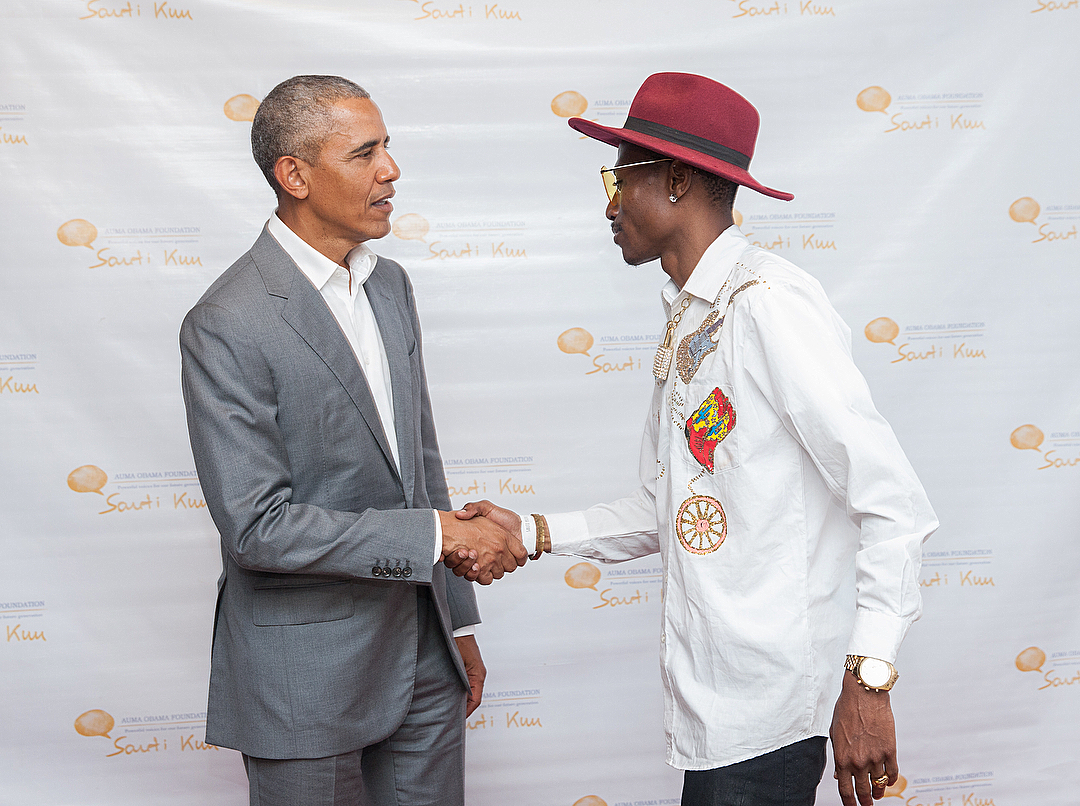 Octopizzo with 44th USA President. Barack Obama. photo credit: Instagram/octopizzo