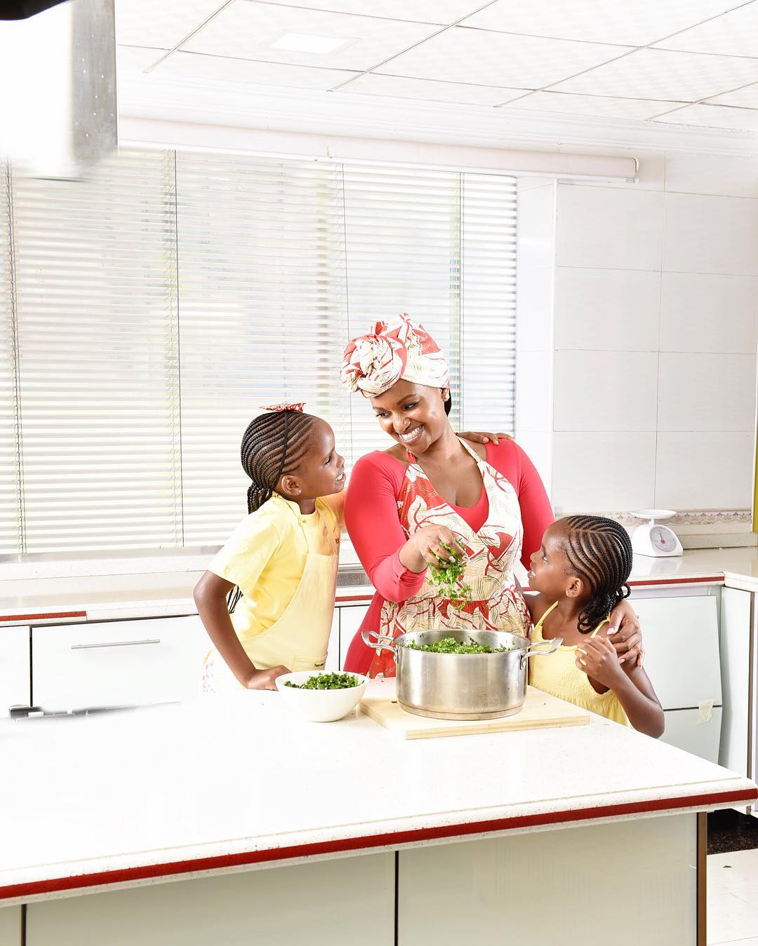 Grace Msalame with her daughters. photo credit: Instagram/sowairina