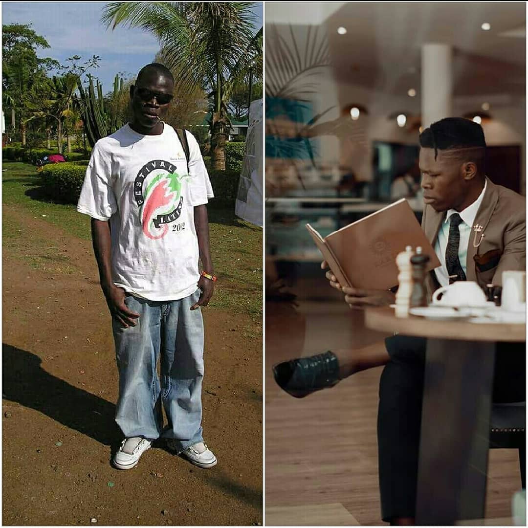 contrast of Vicmass Luodollar back in the day and today. Instagram/vicmassluodollar