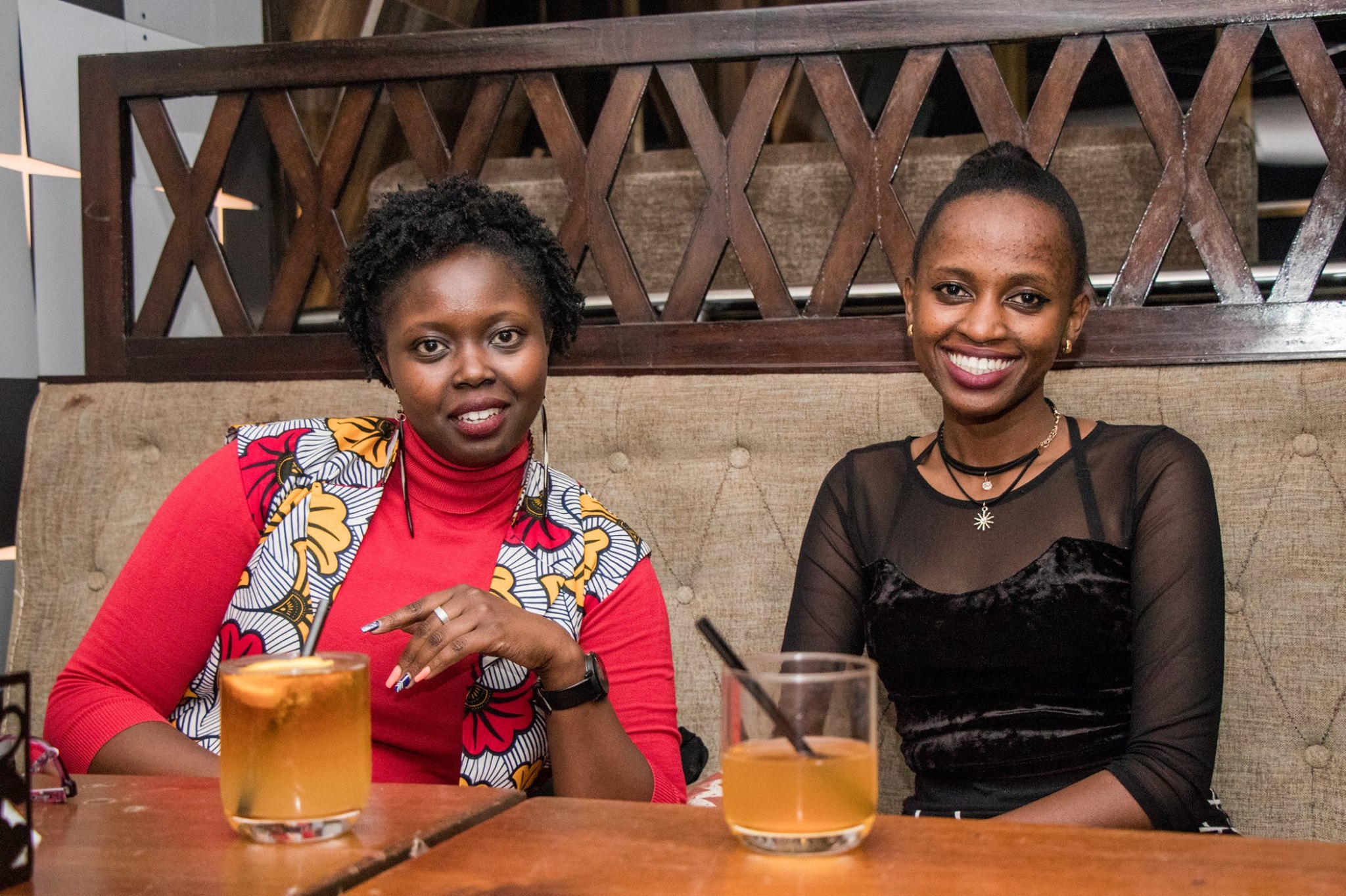(L-R) Sharon Kamande and Faith Chebet at 40 Forty Lounge on 11th August 2018. CîrocTM has partnered with event-based company ‘Cocktails and Conversations’ to promote the cocktail culture in Kenya; offering connoisseurs and luxury jetsetters the ultimate drinking experience coupled with great conversation, the finest cocktails and an effortless engagement. 