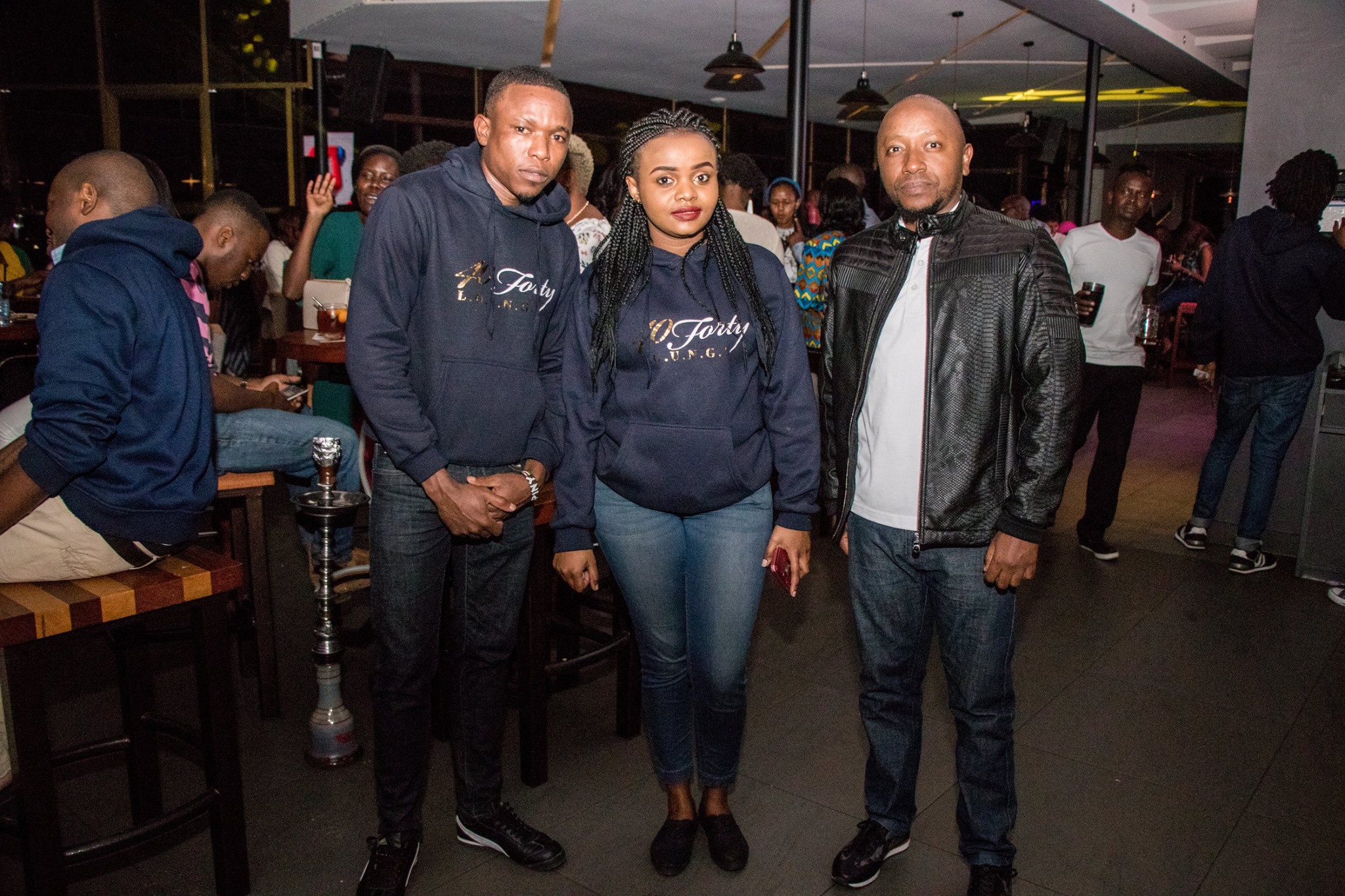 (L-R) Origin Khamahalia,Fiona Milan and 40 Forty Lounge Manager James Kiama during the Cocktails and Conversations event at 40 Forty Lounge on 11th August 2018. CîrocTM has partnered with event-based company ‘Cocktails and Conversations’ to promote the cocktail culture in Kenya; offering connoisseurs and luxury jetsetters the ultimate drinking experience coupled with great conversation, the finest cocktails and an effortless engagement. 