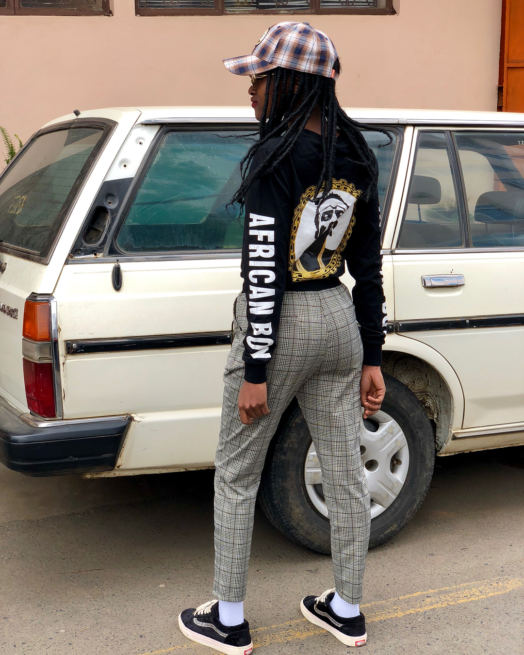 Model modelling the new African Boy new collection. photo credit: Instagram/barakiss