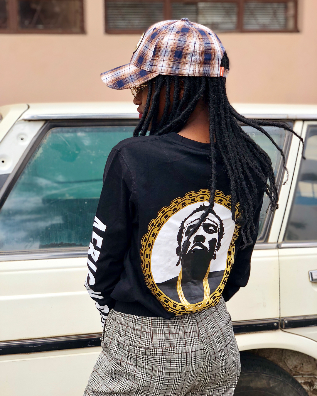 Model modelling the new African Boy new collection. photo credit: Instagram/barakiss