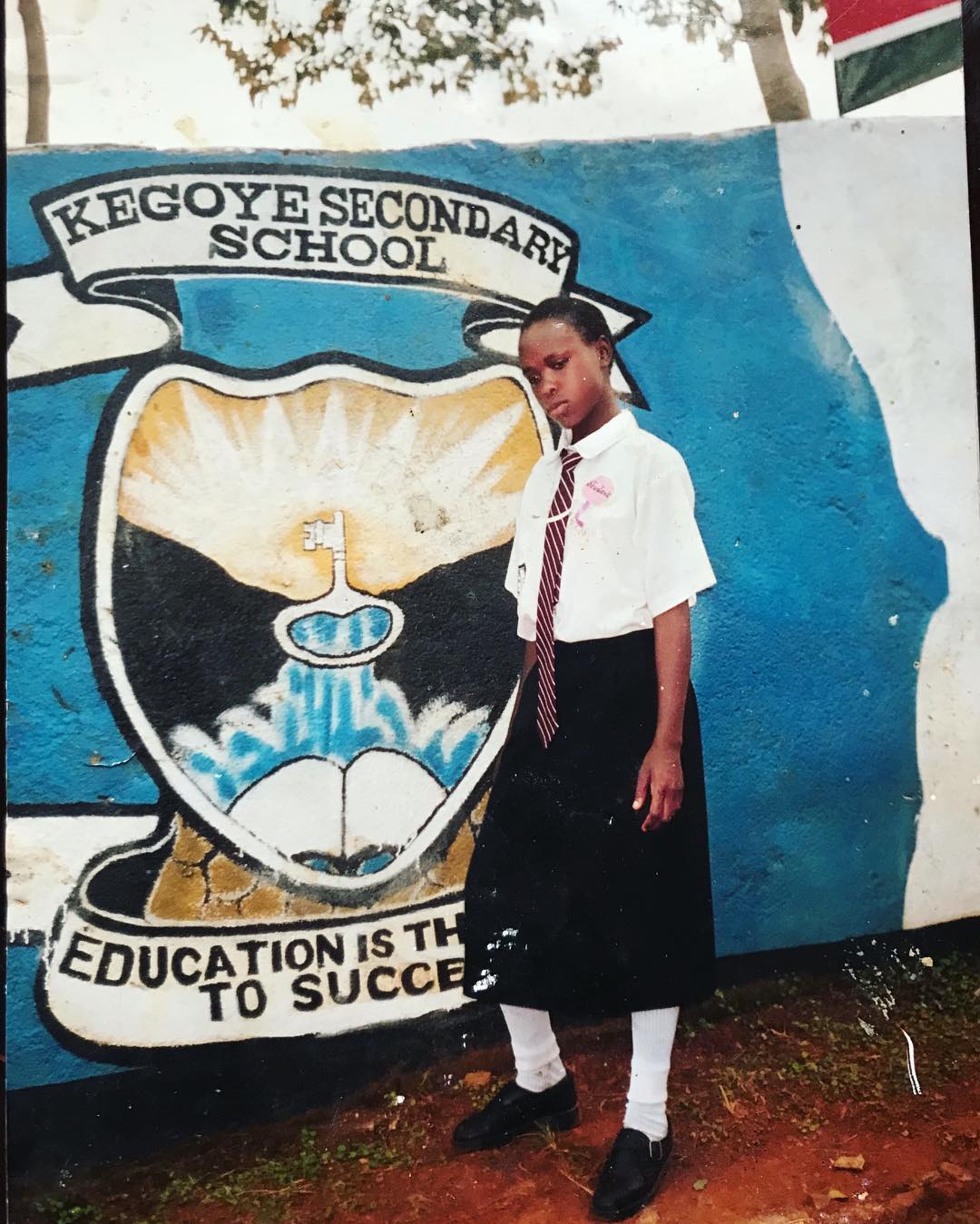 Jacky Vike aka Awinja Nyamwalo when she was still in High School. photo credit: Instagram/jackyvike